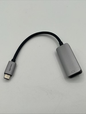 Amazon Basics USB-C to DisplayPort Adapter (4K@60Hz), Thunderbolt 3, Grey