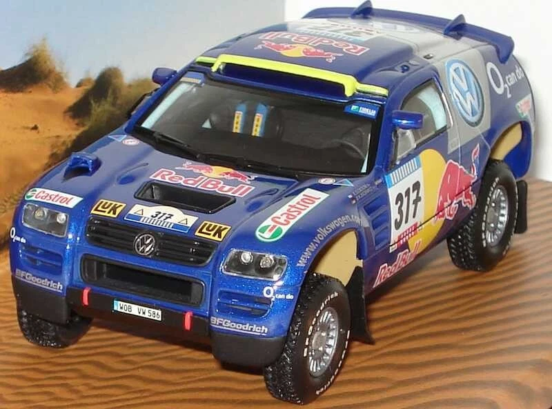 VW VOLKSWAGEN RACE TOUAREG #317 DAKAR 2005 GORDON ZITZEWITZ 1/43 MINICHAMPS - Immagine 4 di 4