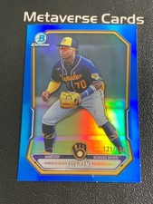 2026 Bowman Chrome Luis Pena Blue Refractor Prospect 121/150 Brewers