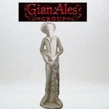 Statuina ragazzo con pantalone a fiori in porcellana ungherese kunst