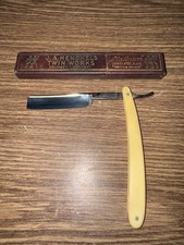 J A Henckels Twin Works Straight Edge Razor Solingen Germany With Box