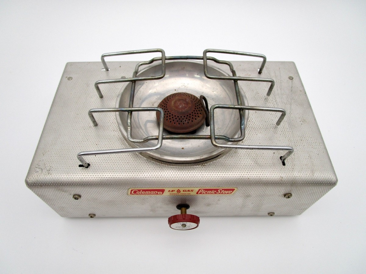 Vintage Coleman 5404 Picnic Stove LP Gas Single Burner w/ Box