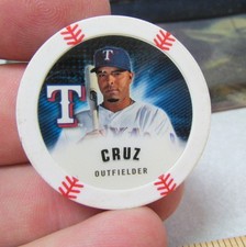 2013 MLB Major League Baseball Chipz poker chip magnet, Nelson Cruz, Rangers