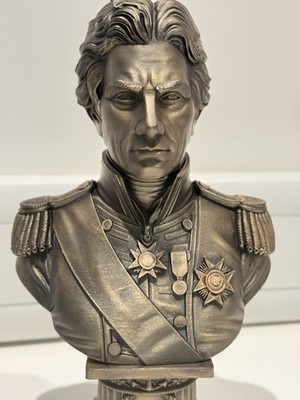 Admiral Lord Nelson Büste Skulptur groß 33 cm Bronzeoptik Statue