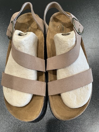 Sandalias Aetrex Adrianna Talla 9-9.5 WO’s Nubuck (gamuza) Gamuza y Suela de Cama de Corcho. Usado en excelente estado - Imagen 1 de 10