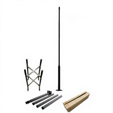 10ft 13 ft. Extendable Black Outdoor Universal Light Pole Corrosion-resistant