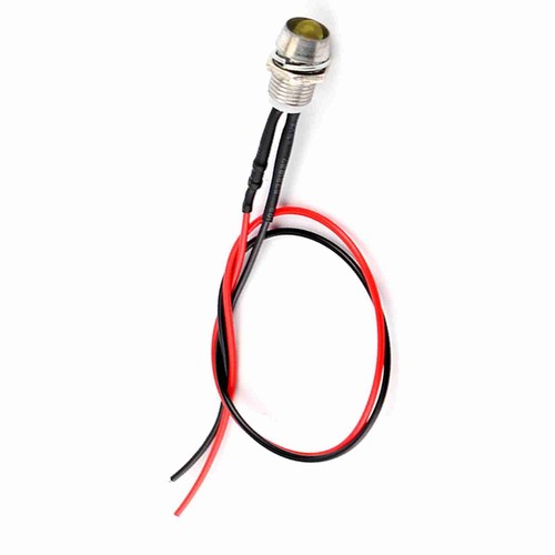 ´4Pcs 12v 8mm LED Panel Pilot Dash Warning Light Indicator Lamp Car Van Yellow - Picture 12 of 12