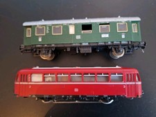 Märklin Schienenbus BR 795 in H0 Funktion nicht geprüft + 2 Achser Personenwagen