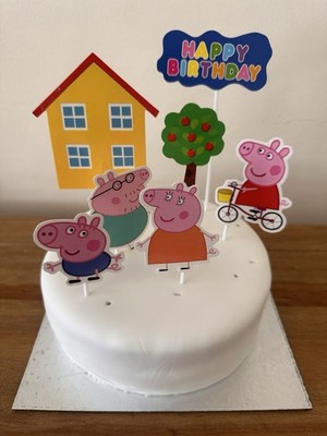 Geburtstag Tortenaufleger Peppa Pig Motiv Tortendeko 7 Topper