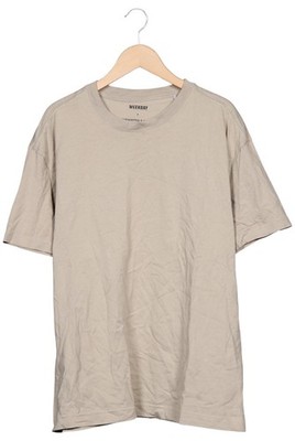 Weekday T-Shirt Herren Oberteil Shirt Sportshirt Gr. M Baumwolle Beige #7y9c3f2
