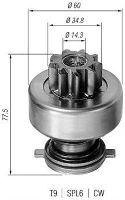 Magneti Marelli 940113020114 Pinion, Starter