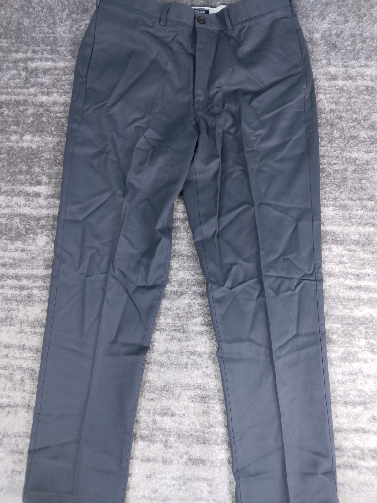 $90 Lands' End Men's Pants 37 Charcoal Comfort Waist Chino 37x34