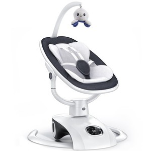 Baby Swing avec télécommande 5 Vitesse 13 Mélodies grises