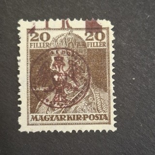 Yugoslavia Kingdom SHS 1918 Local Overprint Eagle Karl MNH stamp 1K/20f
