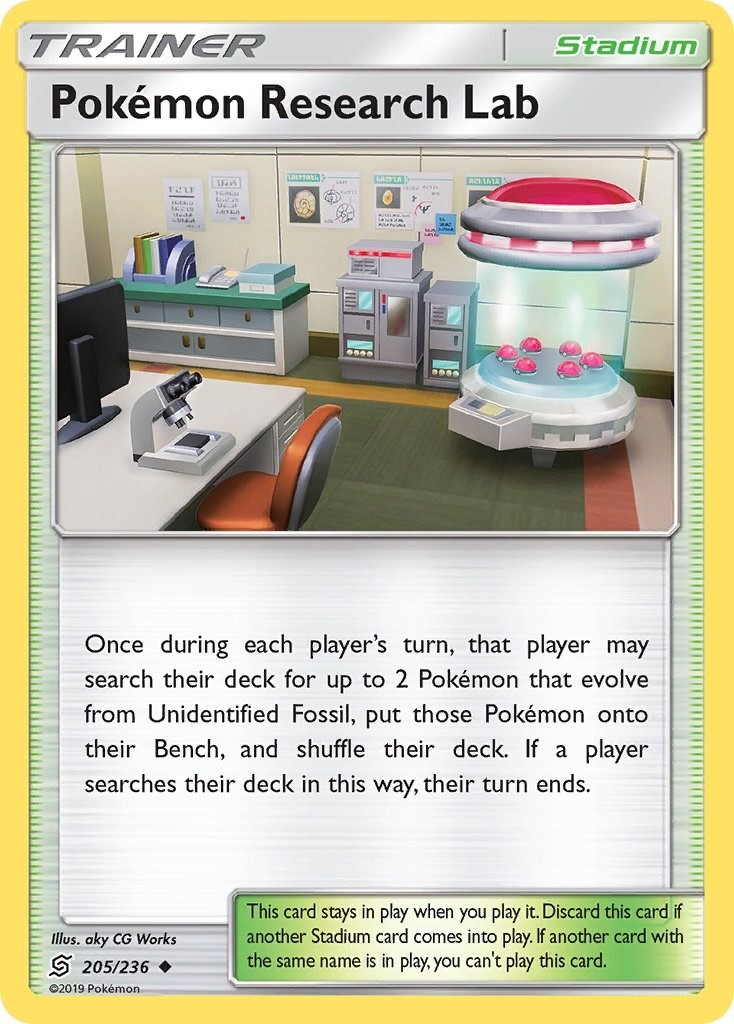 Pokemon Research Lab (205/236) Uncommon NM SM11 SM - Unified Minds Pokemon TCG