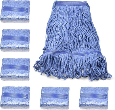 Industrial Blue Cotton Mop Head Refill - Heavy Duty (6 Pack)