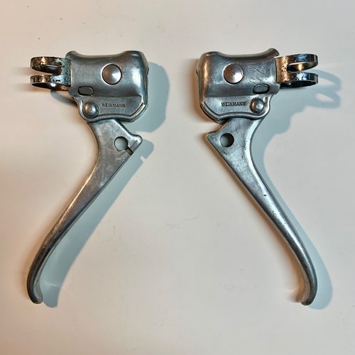 Vintage Weinmann "Red Dot" Brake Levers Pair Silver Alloy