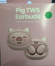 GEMS Spinning Animal Face TWS Earbuds-Pink