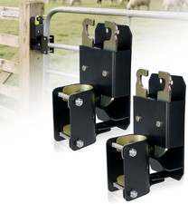 2 Way Farm Gate Latch 2PC Heavy-Duty Fence Gate Latch with Self-Locking Nut Blac