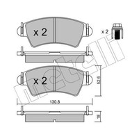 Metelli BremsbeläGe Bremsbelegsatz Vorne FüR Peugeot 206 CC CitroëN Xsara