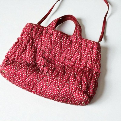 MIUMIU Matelassé dot quilted tote bag authentic japan Excellent