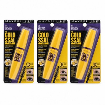 Maybelline Volum Express Colossal Mascara Classic Black 231 3pk