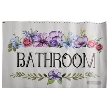 Waterproof Vinyl Wall Sticker Bathroom Door Sign Easy Application Removable