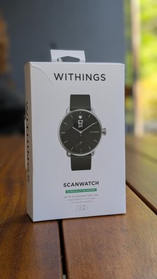 Withings ScanWatch Hybrid 38mm Edelstahlgehäuse Saphirglas Schwarz HWA09