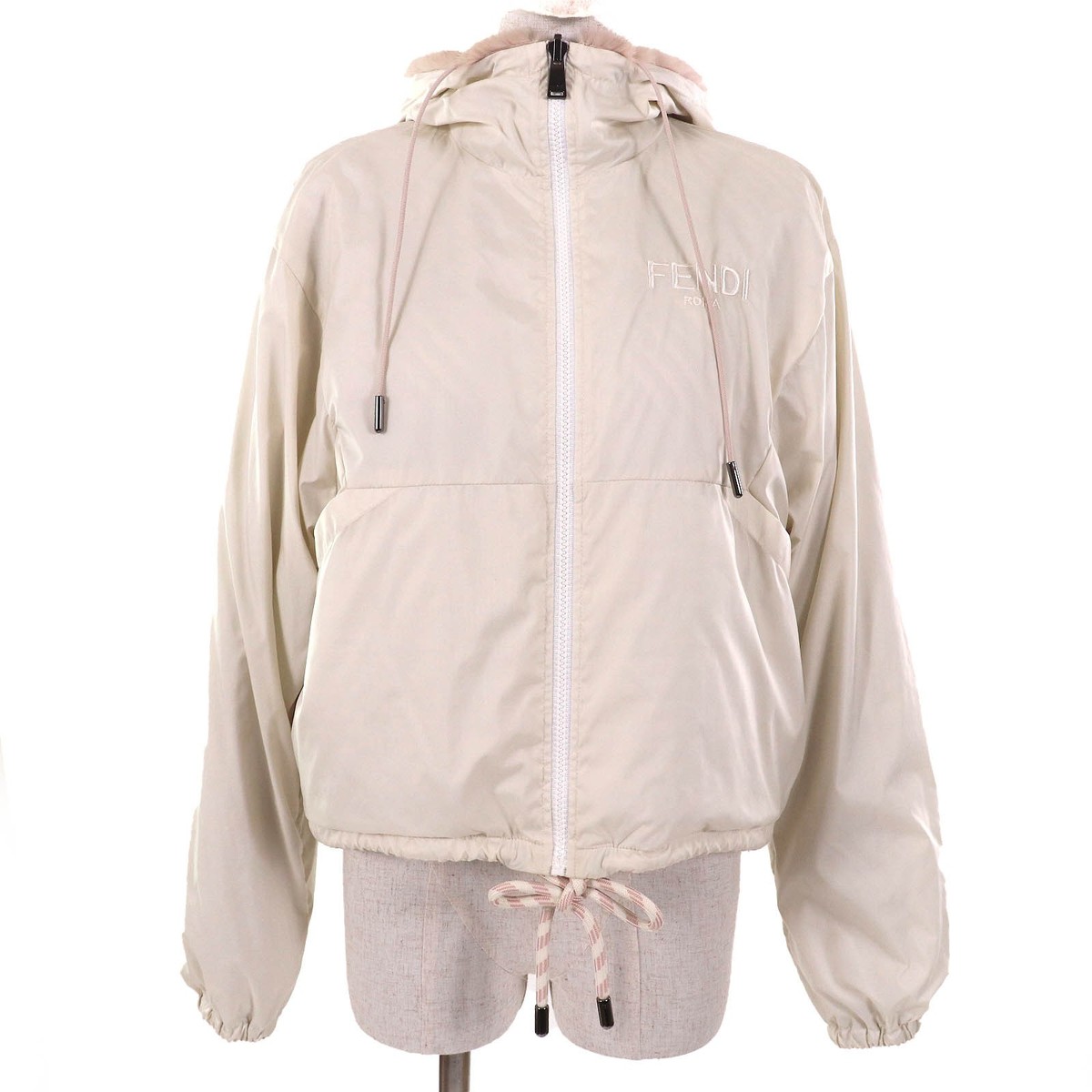 FENDI シルク混紡毛布 ベージュ