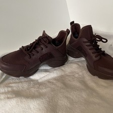 New Steve Madden Maxima Maroon Rhinestone Embellished Chunky Sneakers 8