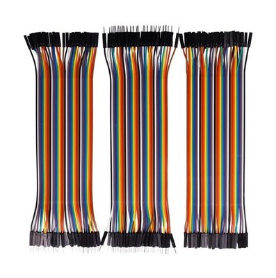 120pcs Multicolored Dupont Wire 40pin M/F, 40pin M/M, 40pin F/F Breadboard Ju...