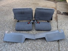 89-94 Ford Ranger Xcab Pair Rear Bucket Seats W Seat Belt Receivers Blue Clean