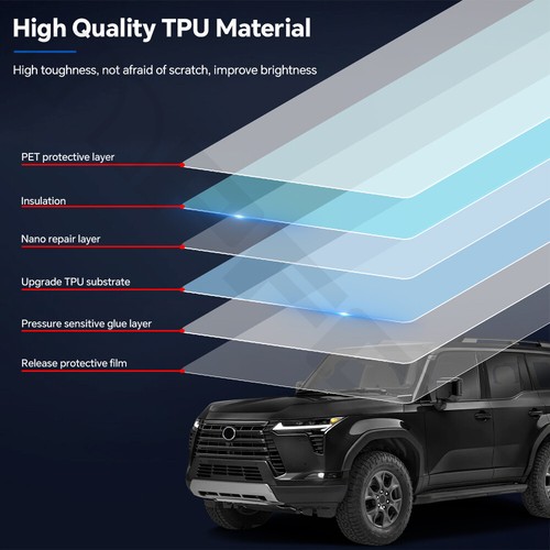8.5Mil Precut Paint Protection Clear Bra PPF For Lexus GX550 Luxury/Over/Premium - Picture 3 of 20