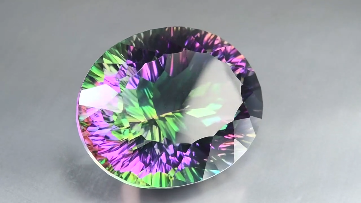 50.45 Cts 28 MM Rainbow Mystic Topaz Multi Color Natural Gemstone