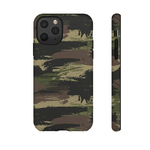 Camo Phone Case - Camouflage Paint Brushstroke Style Print, Outdoors, Hunting - Picture 29 of 48
