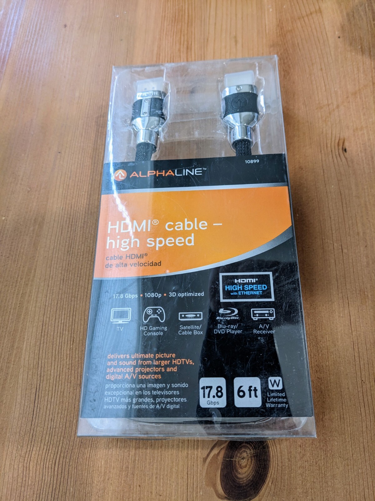 AlphaLine 6ft HDMI Cable Model 10899 High-Speed Premium Quality-image