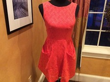 FREE PEOPLE NWT LACE POPPY LINED MINI DRESS persimmon small $108MSRP