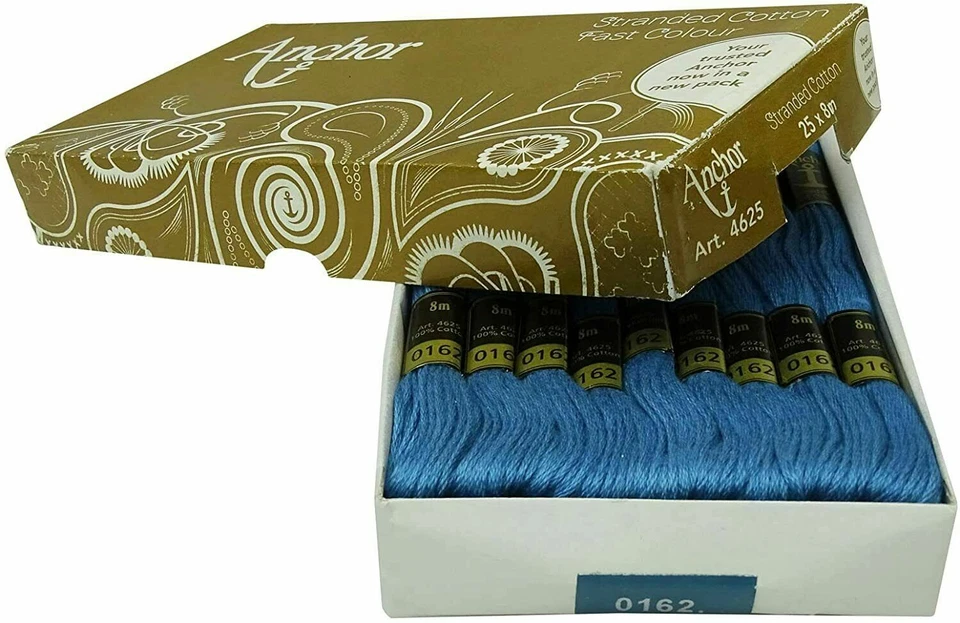 Anchor Threads Stranded Cotton Thread Cross Stitch Hand Embroidery Floss Blue - Image 4 of 4