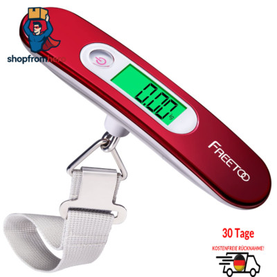Digital Luggage Scale LCD Tare 50 kg Red