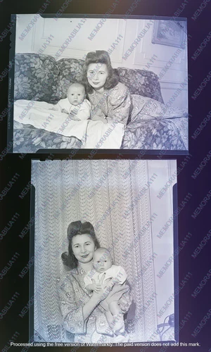 FAMOUS PHOTOGRAPHER 2 V MAIL BABY WWII NEGATIVE LOT SCARCE with envelope