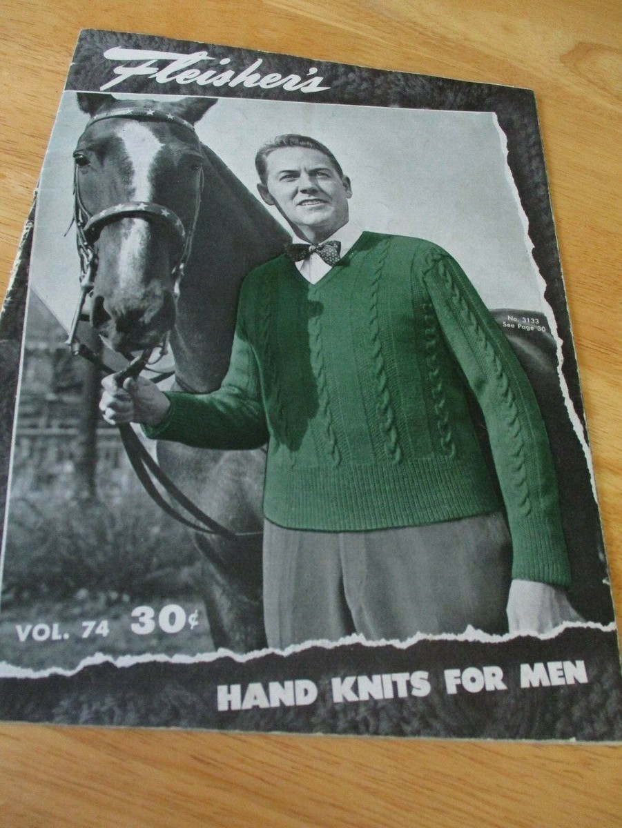 Fleisher's #74 c.1946 Hand Knitting Vintage Fashion Sweater