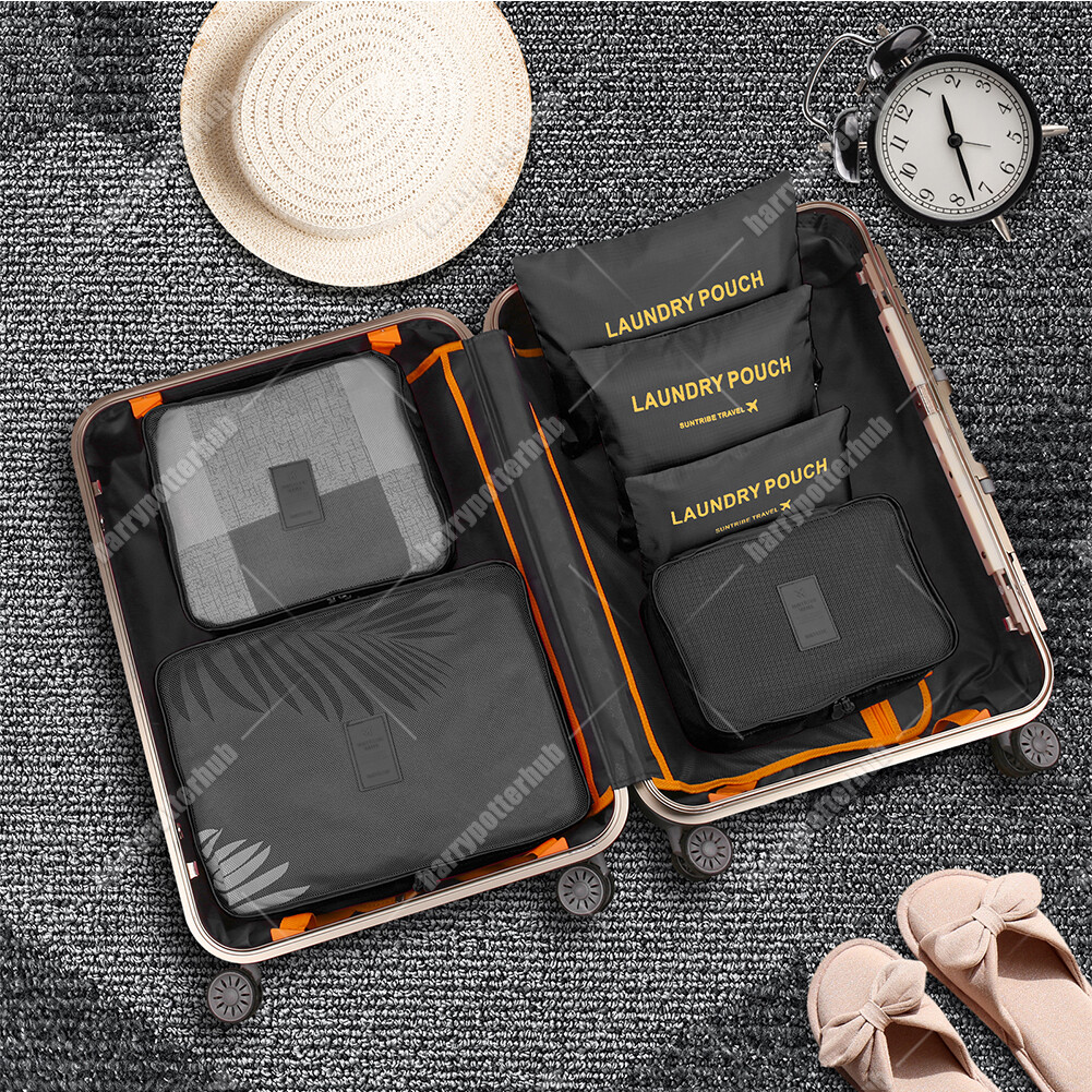 Reise Koffer-Organizer Packtaschen Kleidertaschen Packwürfel Set 6-teilig Urlaub Ansicht 4