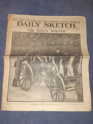 November 1920 Daily Sketch Newspaper - King George Gives Tribute Antique