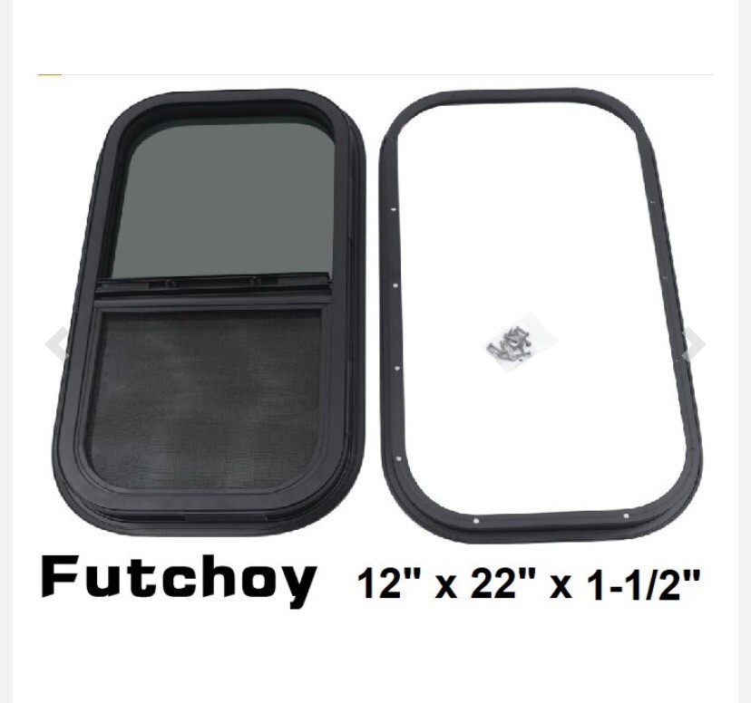 RV Vertical Sliding Window With Trim