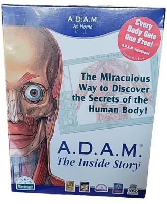 A.D.A.M.: The Inside Story (1995) Medical Instructional CD-ROM Macintosh Big Box