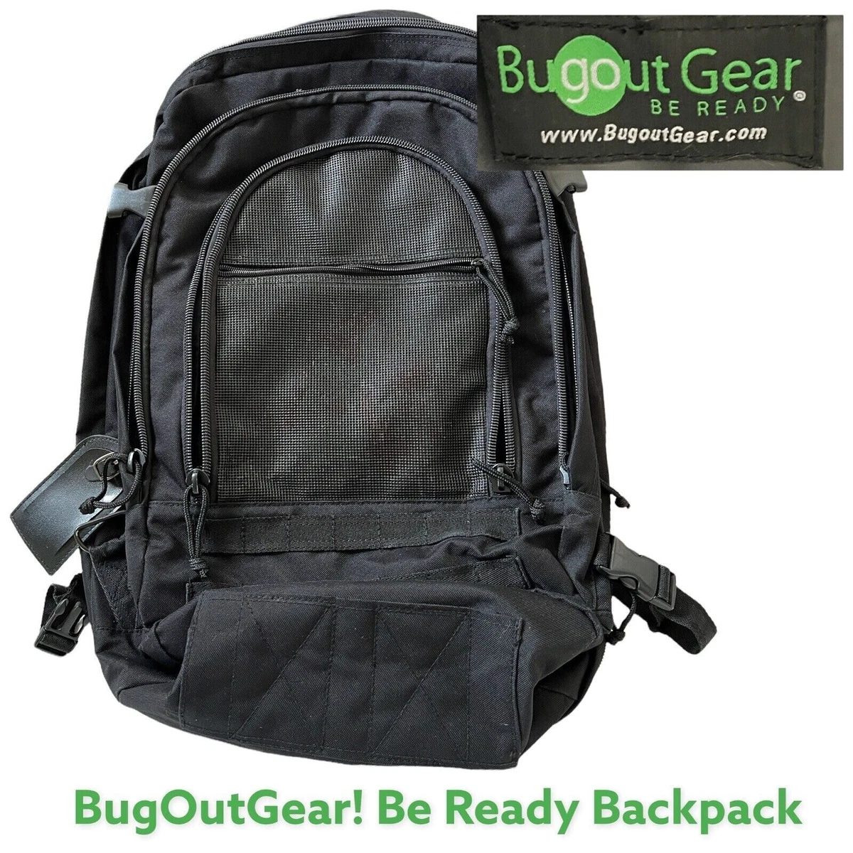 BugOutGear Travel Backpack Be Ready Tactical Black Bug Out Gear Large  Luggage