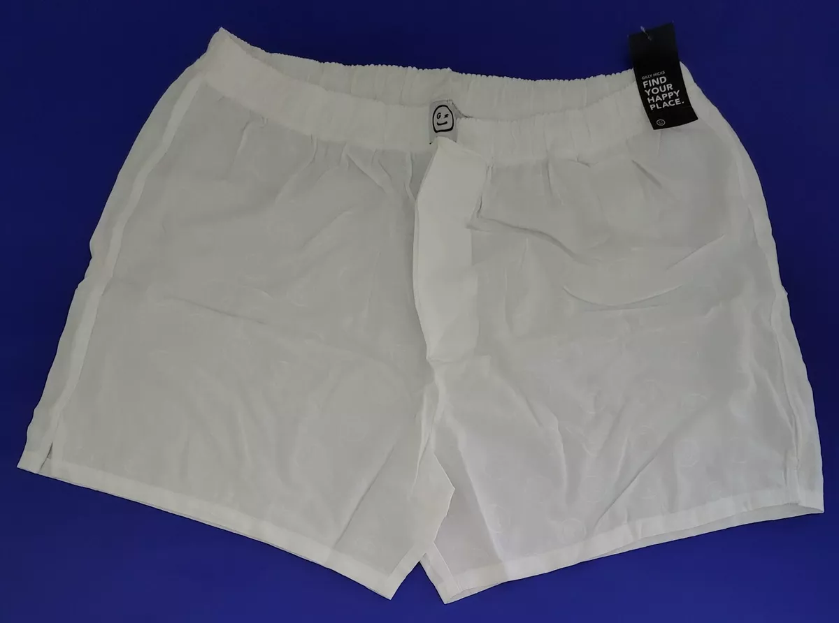 New Men's Gilly Hicks Boxer/ Shorts Underwear By Hollister White