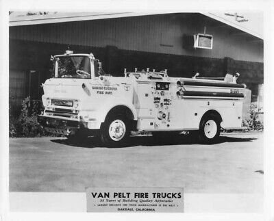 1960 GMC Van Pelt Fire Truck Press Photo Rancho Cordova 0109