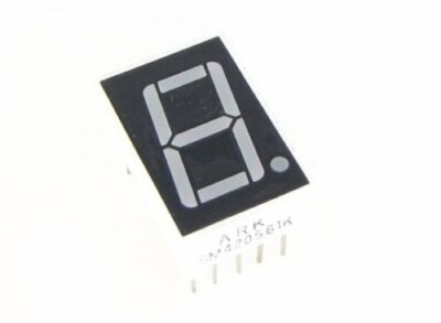 0.36'' 1 Digit 7-Segment LED Display DIP common cathode - Red - Pack of 5