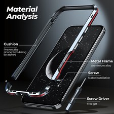 LUPHIE Armor Aluminum Metal Frame Bumper Case For Google Pixel 8 11 10 9 Pro XL